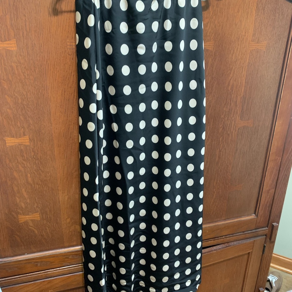 Elegant Black and White Polka Dot Skirt